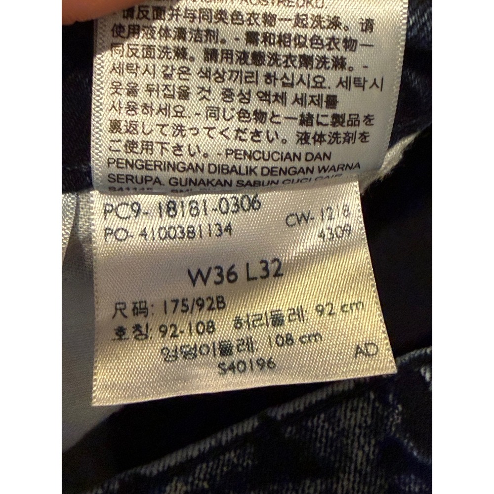Levis 541 Jeans Mens 36x32 Blue Athletic Taper Acid Wash Stretch Denim Pants - Picture 5 of 11